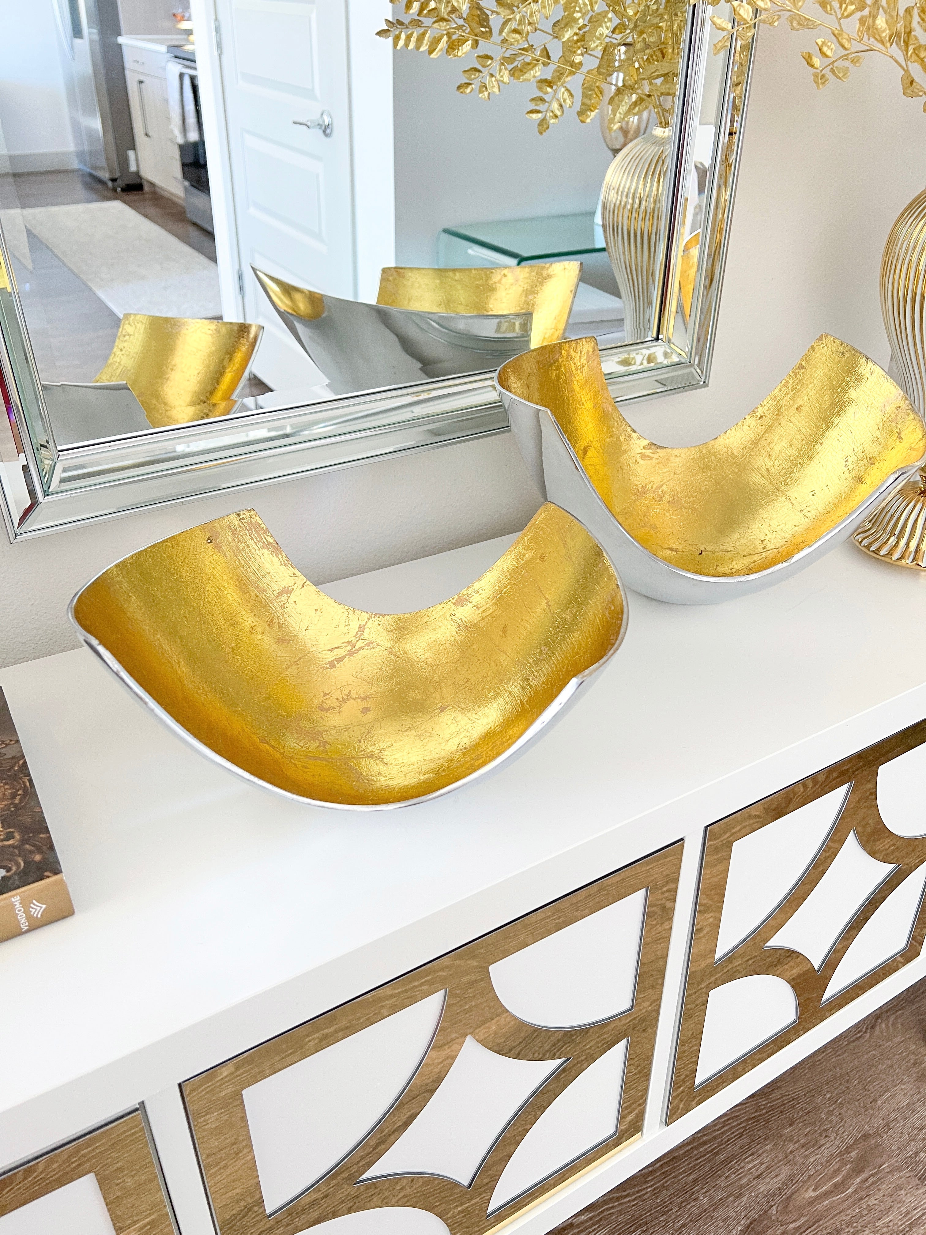 Gold and Silver Decorative Bowl (Two Sizes) - HTS HOME DECOR