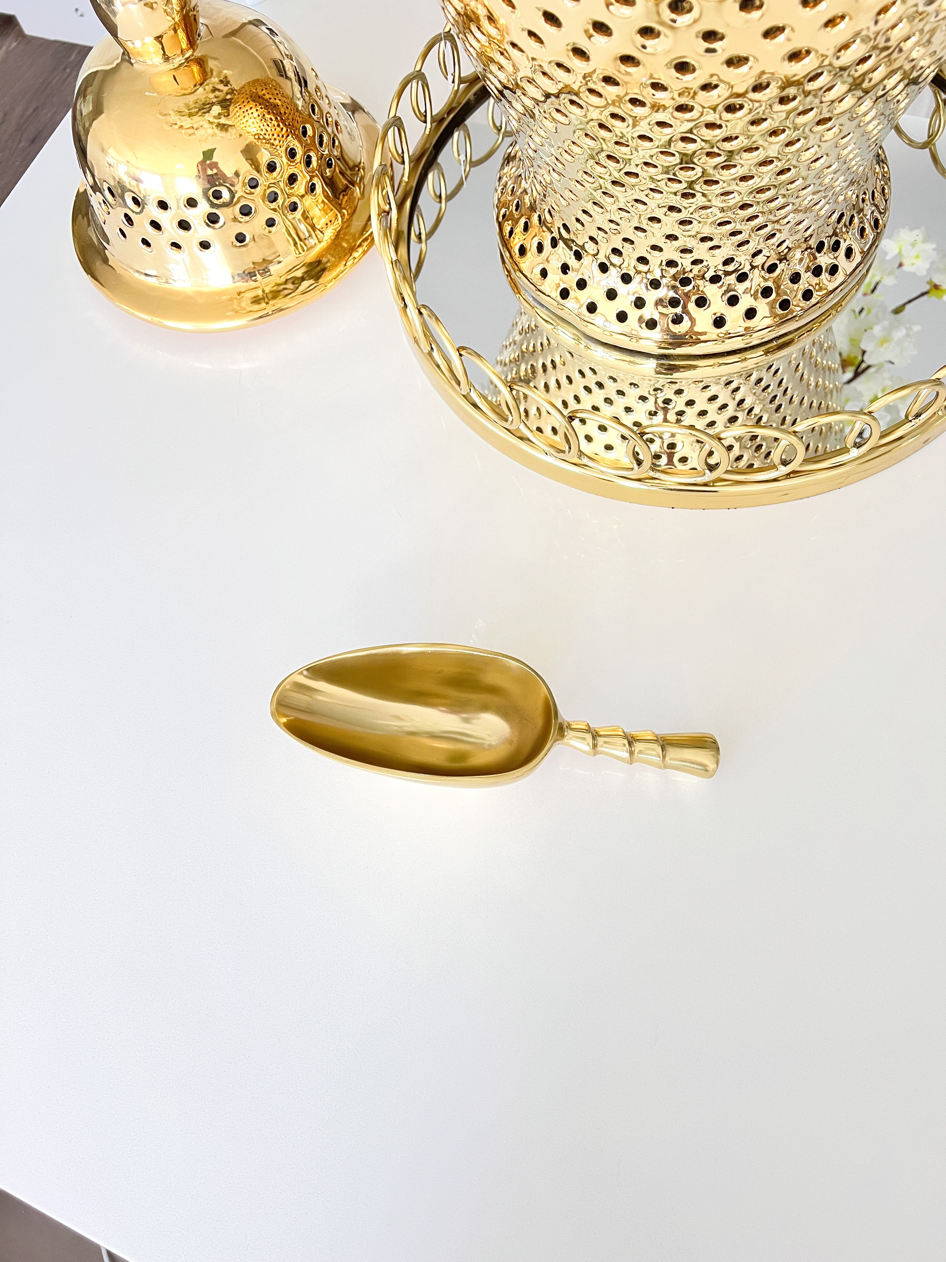 Gold Beaded Scoop - HTS HOME DECOR