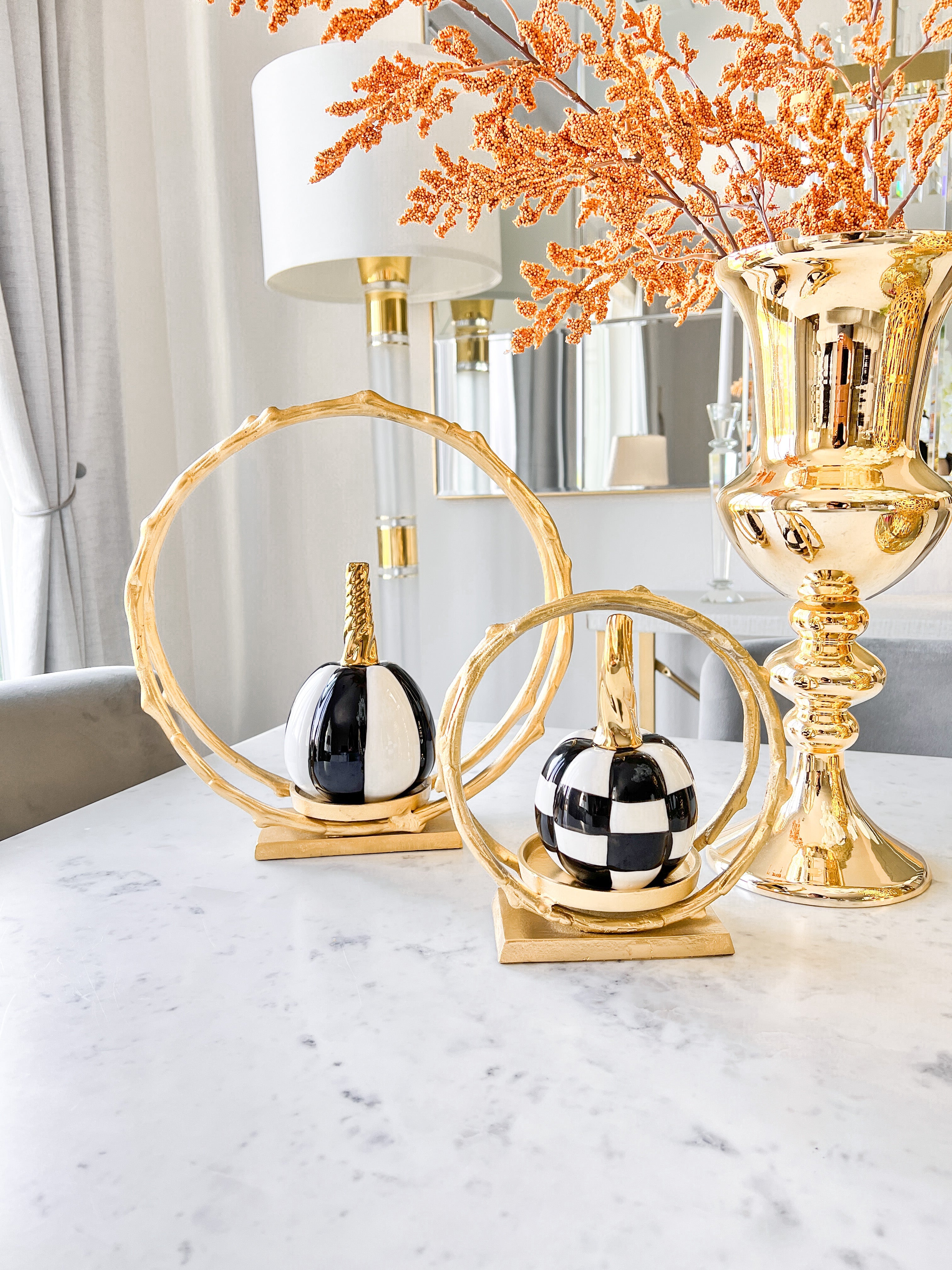 Gold Candle Holder Ring ( Two sizes) - HTS HOME DECOR