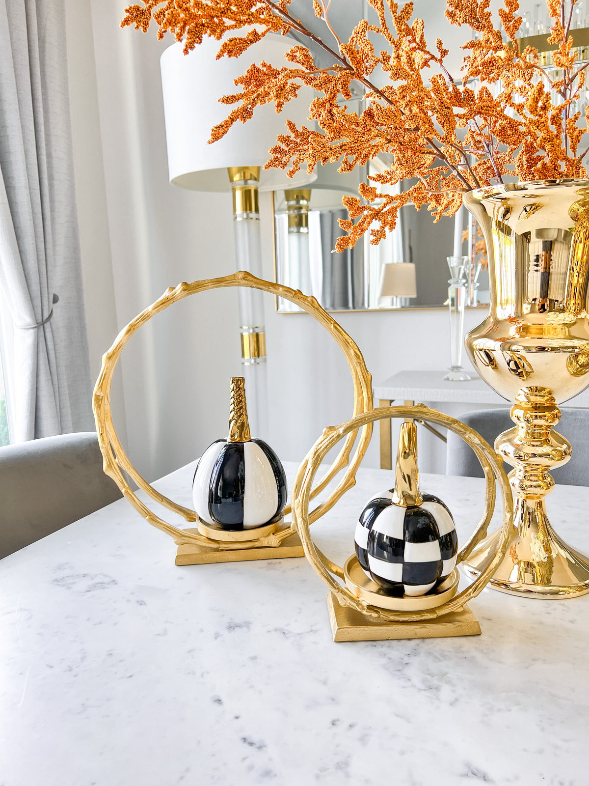 Gold Candle Holder Ring ( Two sizes) HTS HOME DECOR