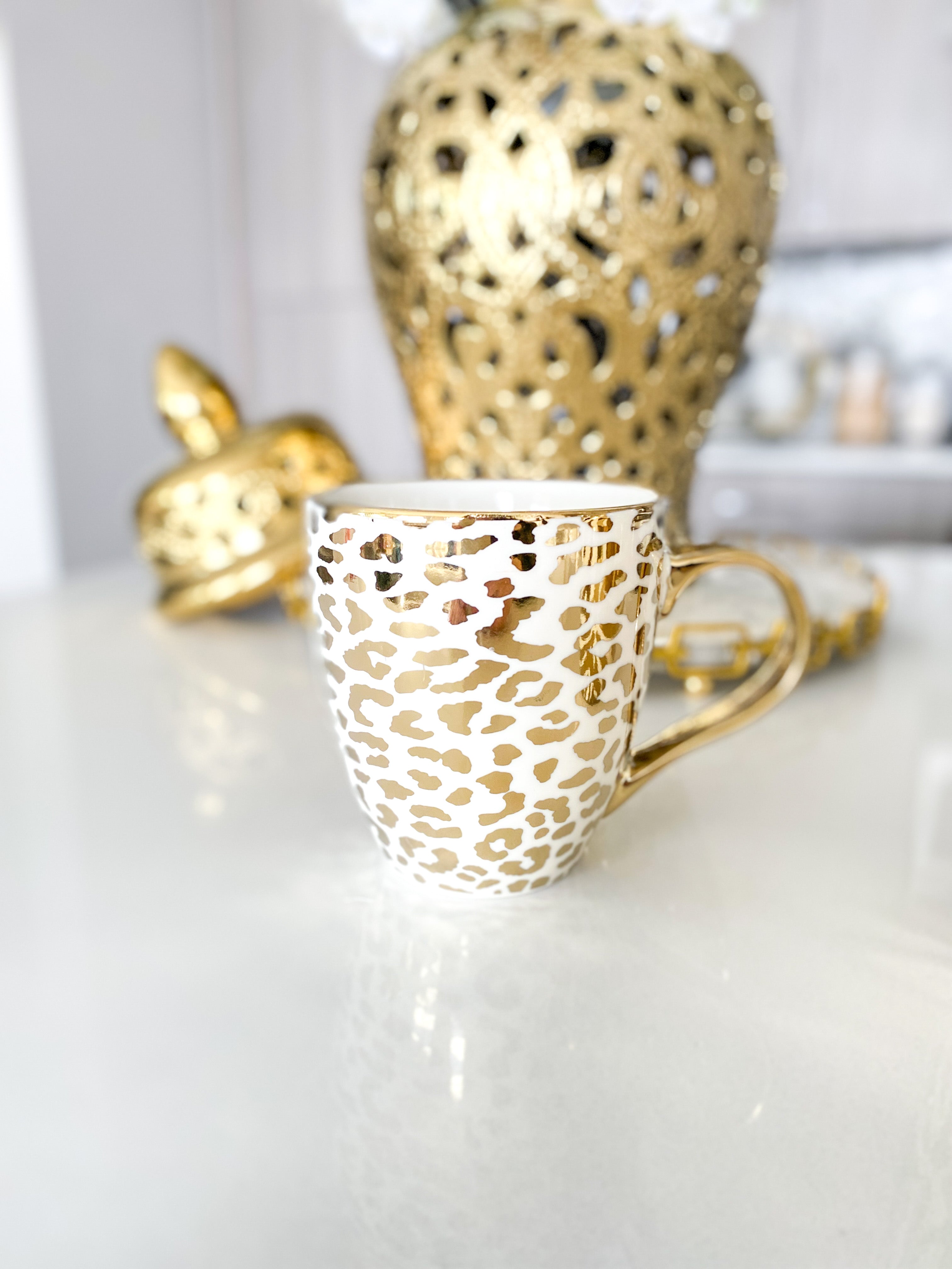 Gold Ceramic Coffee Mug ( 3 Patterns ) - HTS HOME DECOR