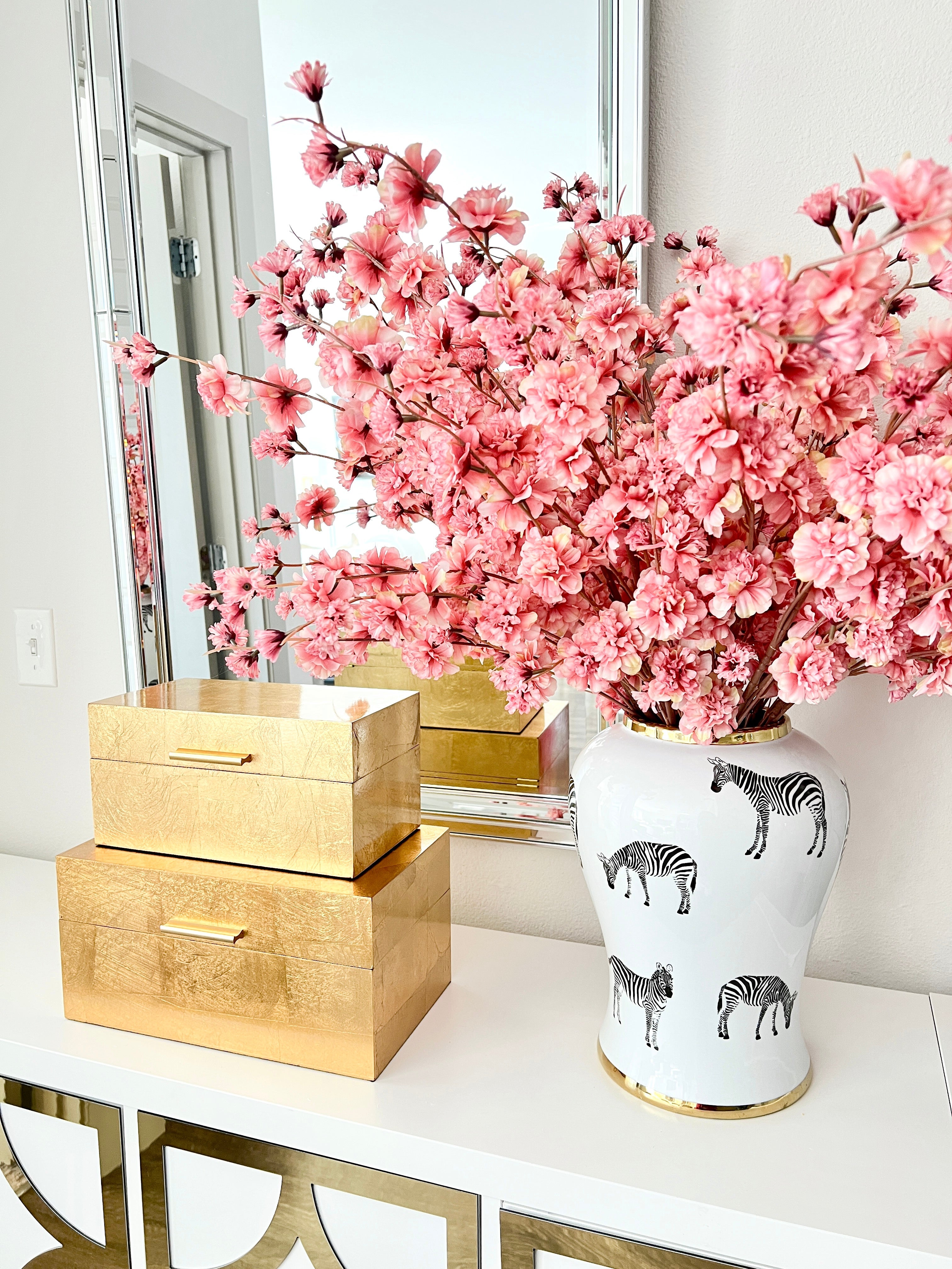 Gold Decorative Boxes ( Set of 2) - HTS HOME DECOR