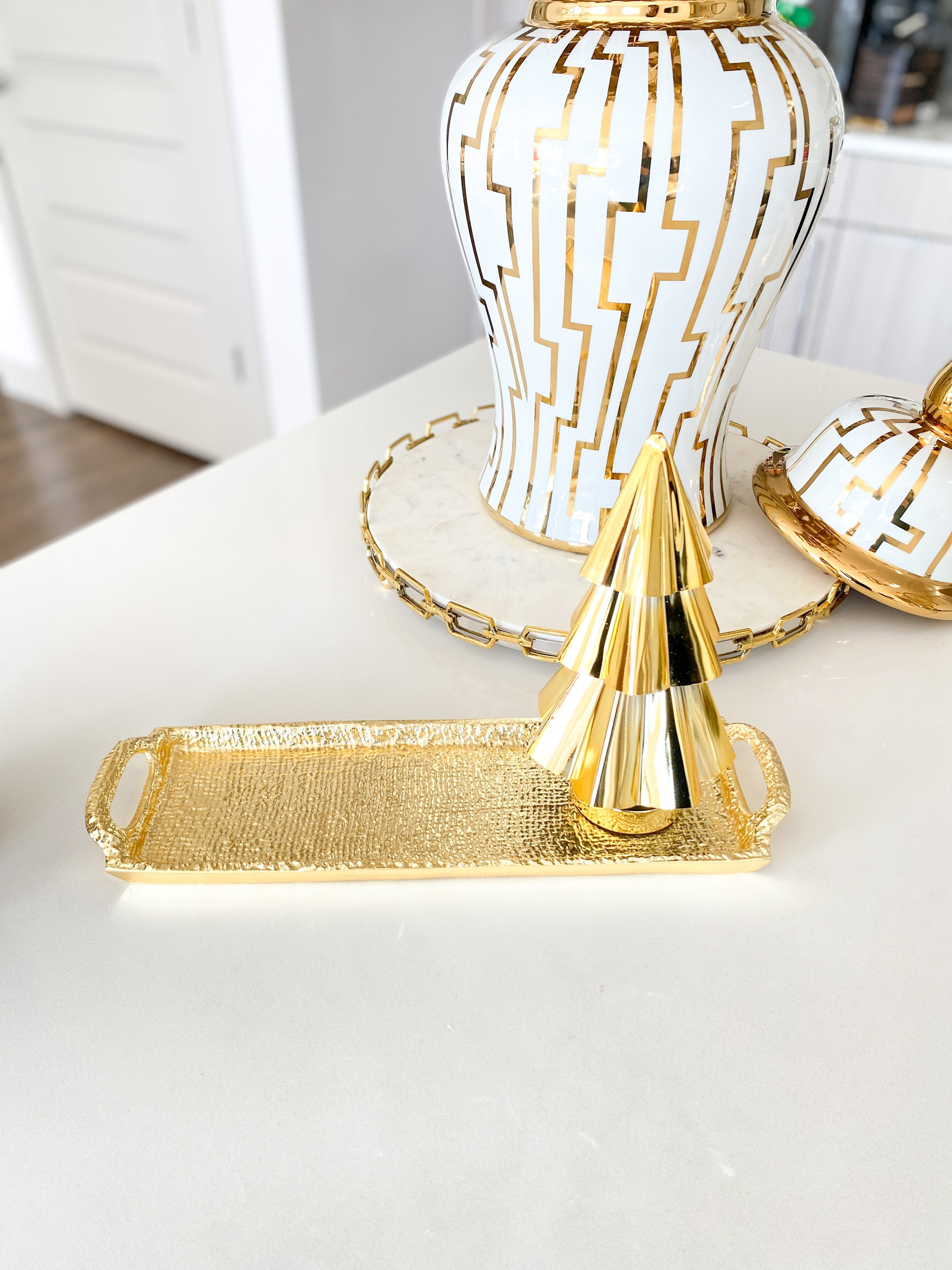 Gold Gilded Tray - HTS HOME DECOR