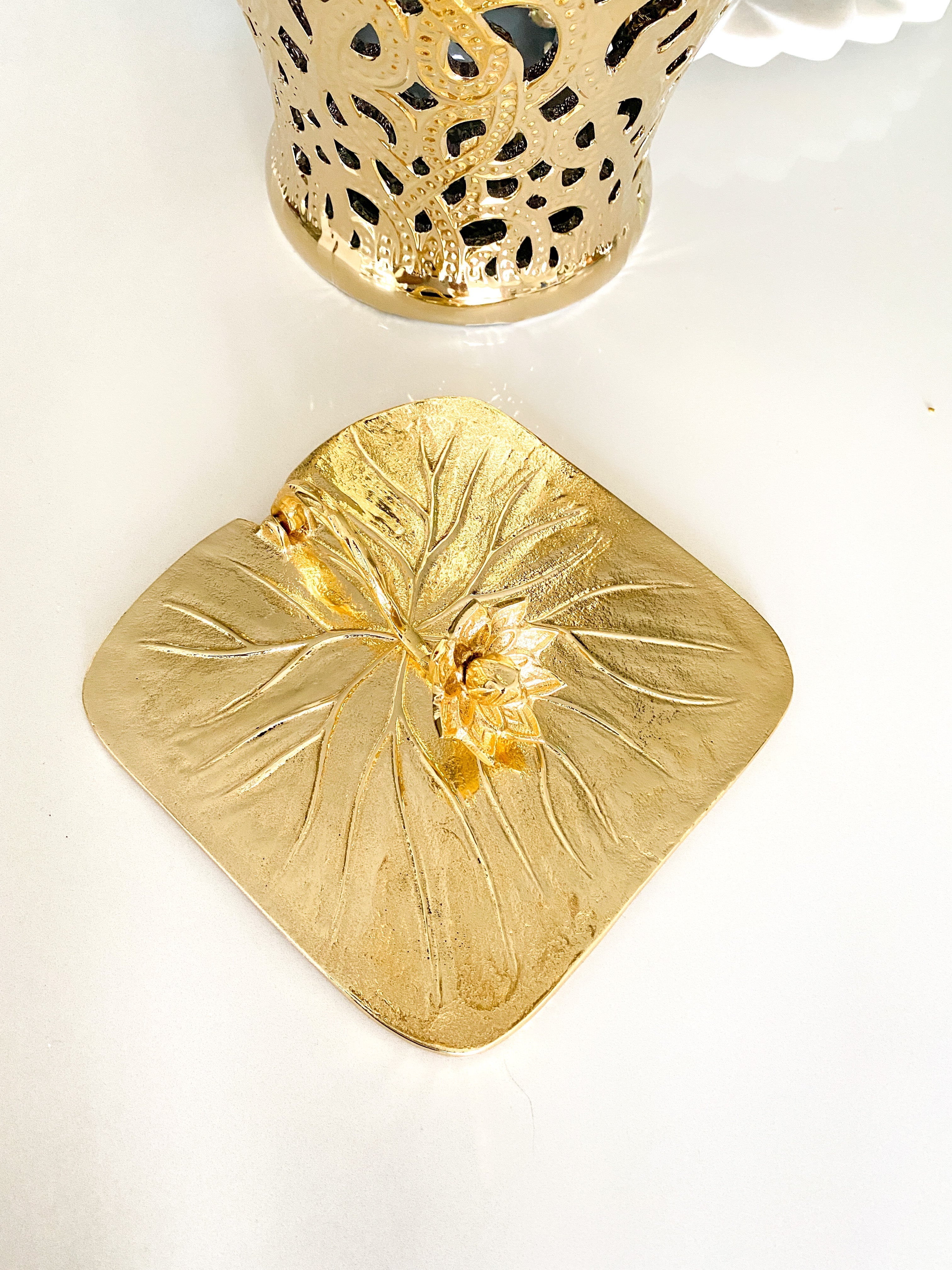 Gold Metal Napkin Holder - HTS HOME DECOR