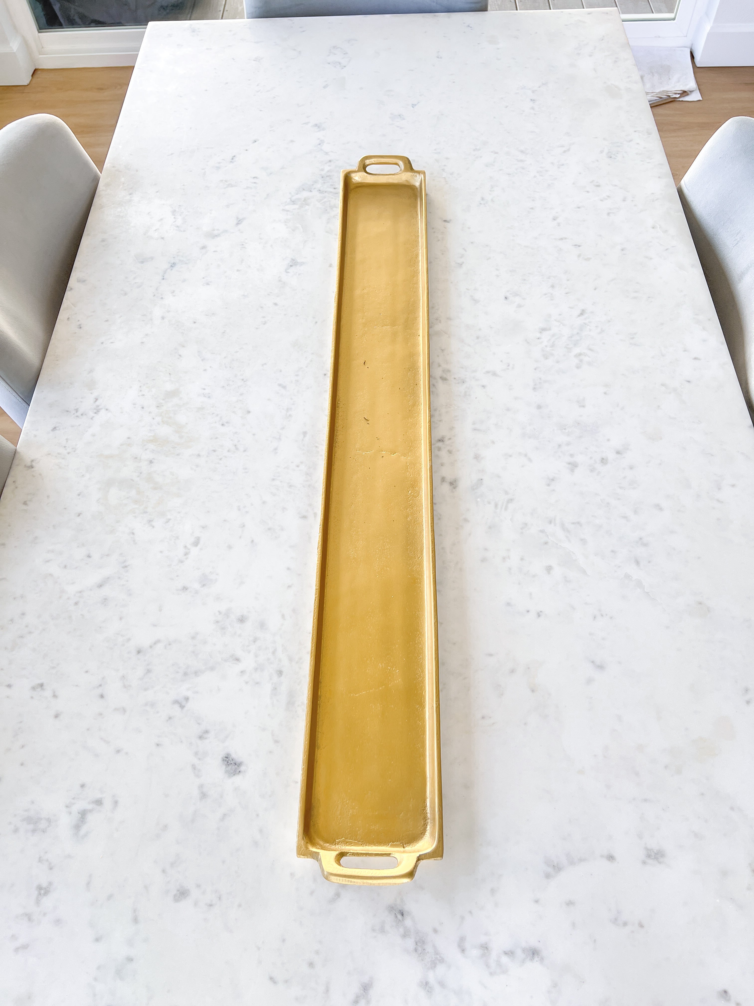 Gold Oblong Decorative Tray - HTS HOME DECOR