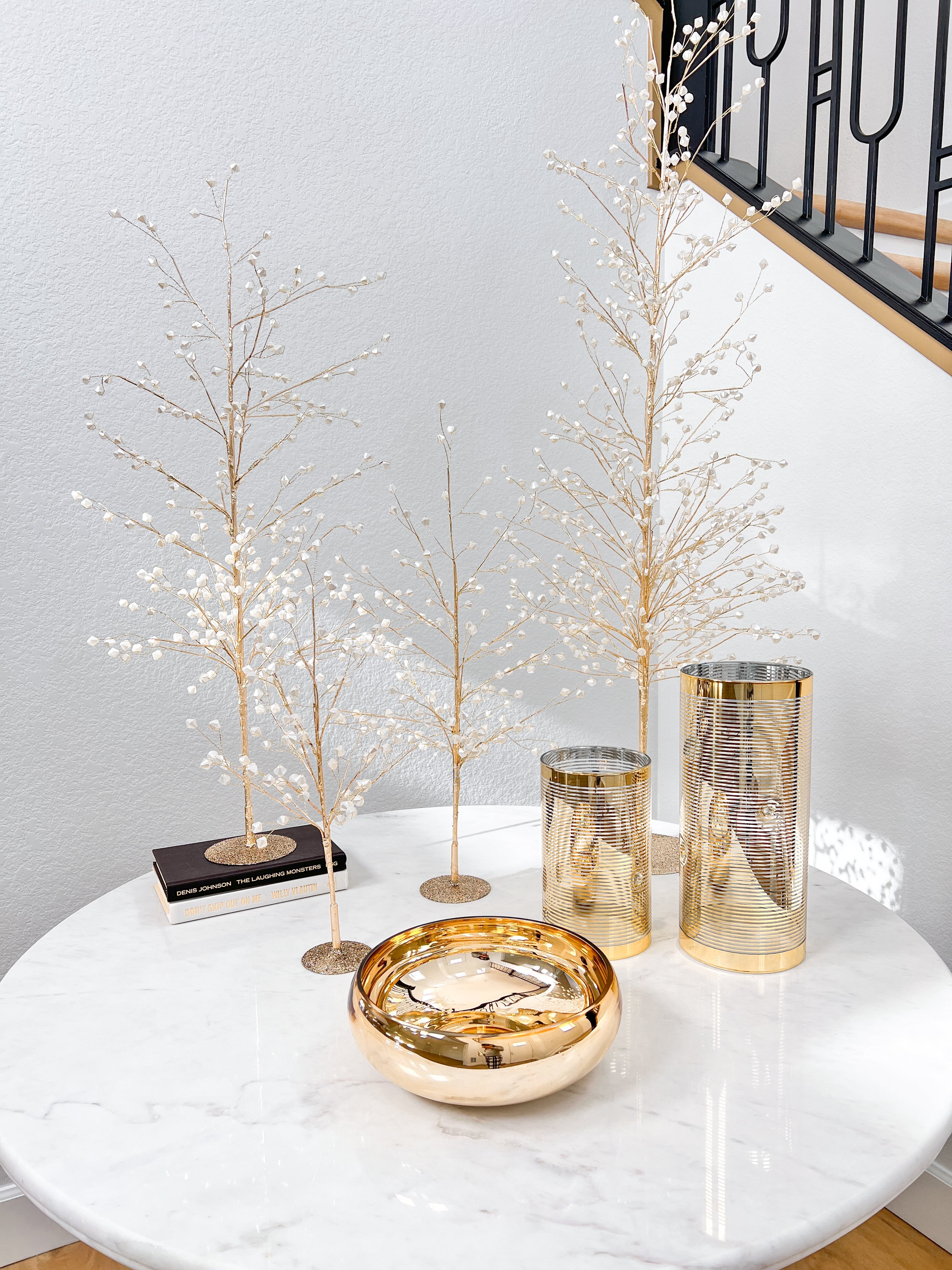 Gold Round Glass Decorative Bowl - HTS HOME DECOR