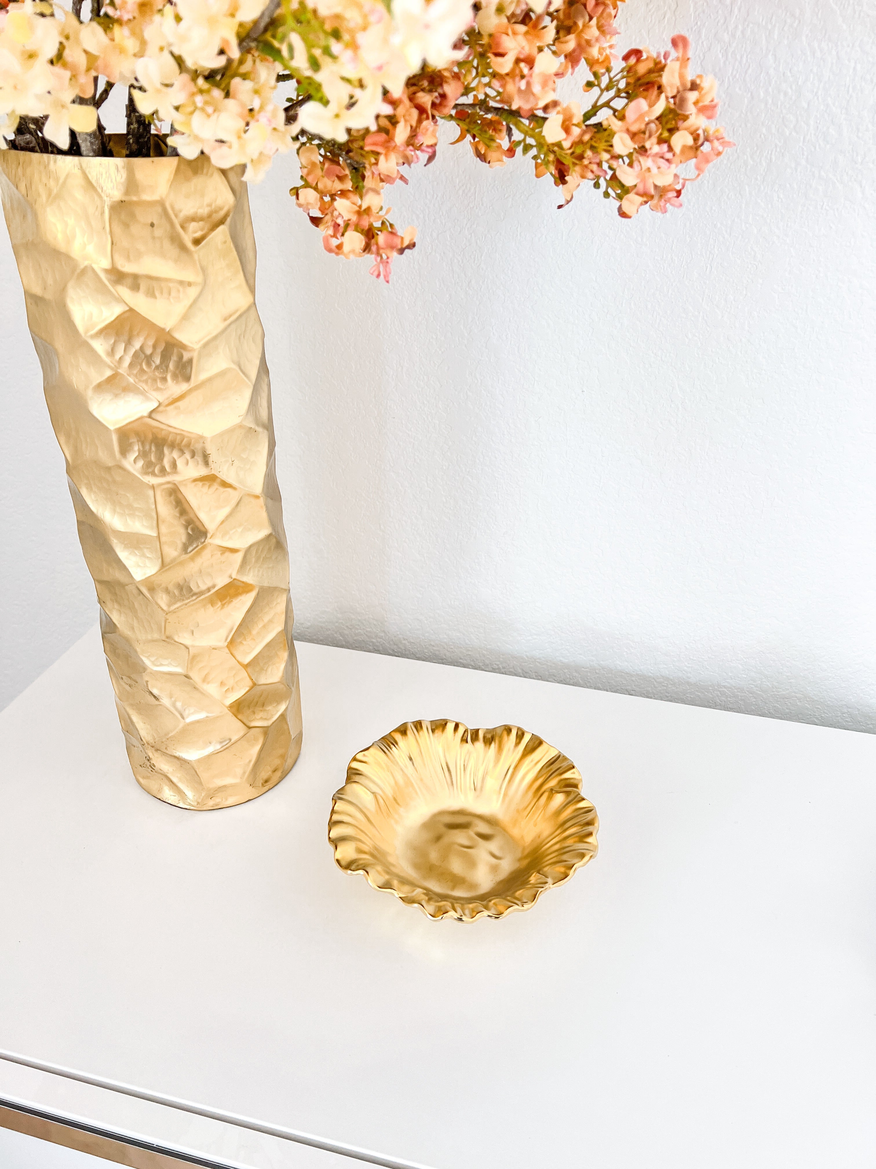 Gold Sunflower Shape Decorative Bowl - HTS HOME DECOR