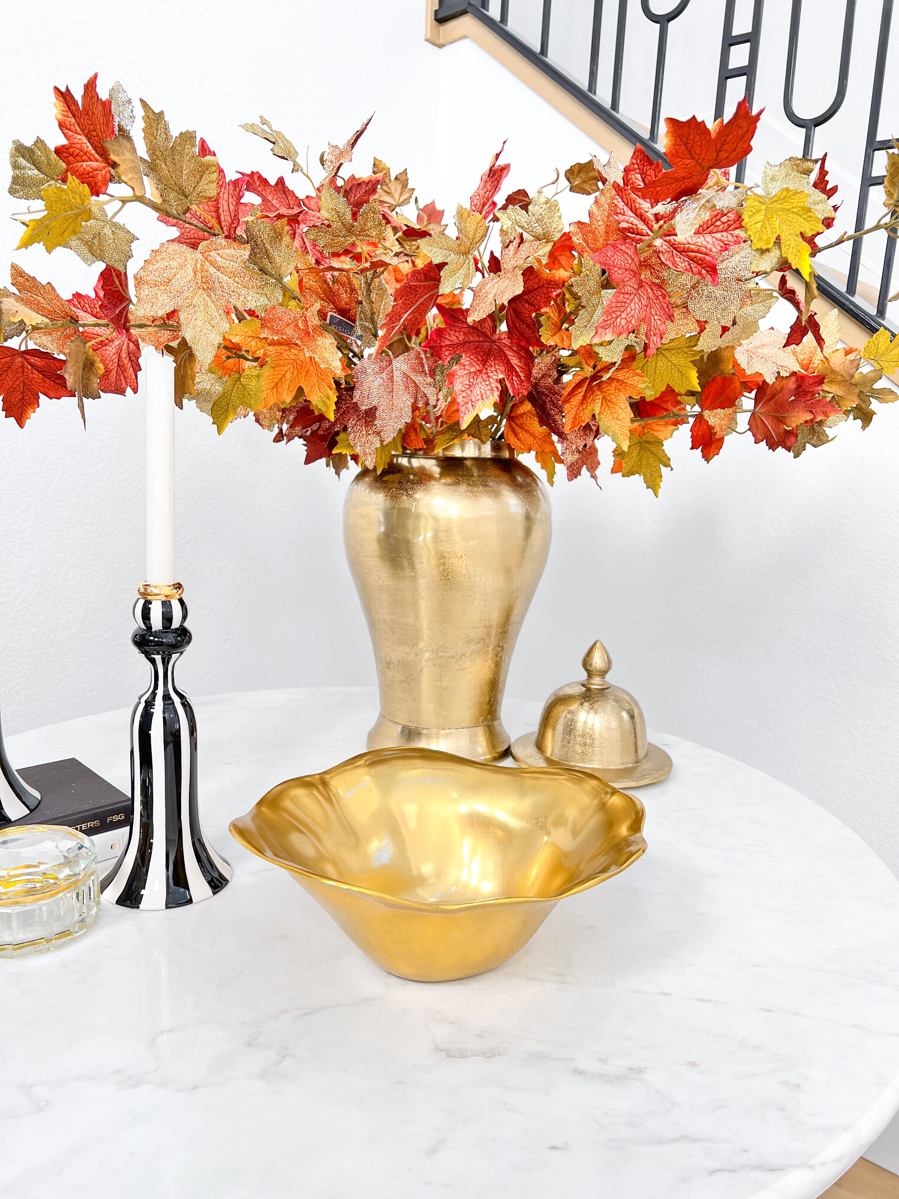 Gold Wavy Decorative Bowl - HTS HOME DECOR