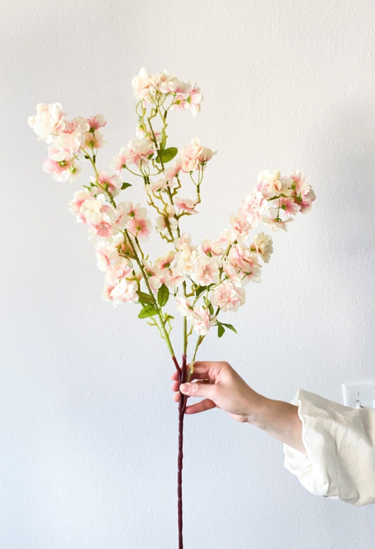 Light Pink Cherry Blossom 39" (Set of 3 Stems) - HTS HOME DECOR