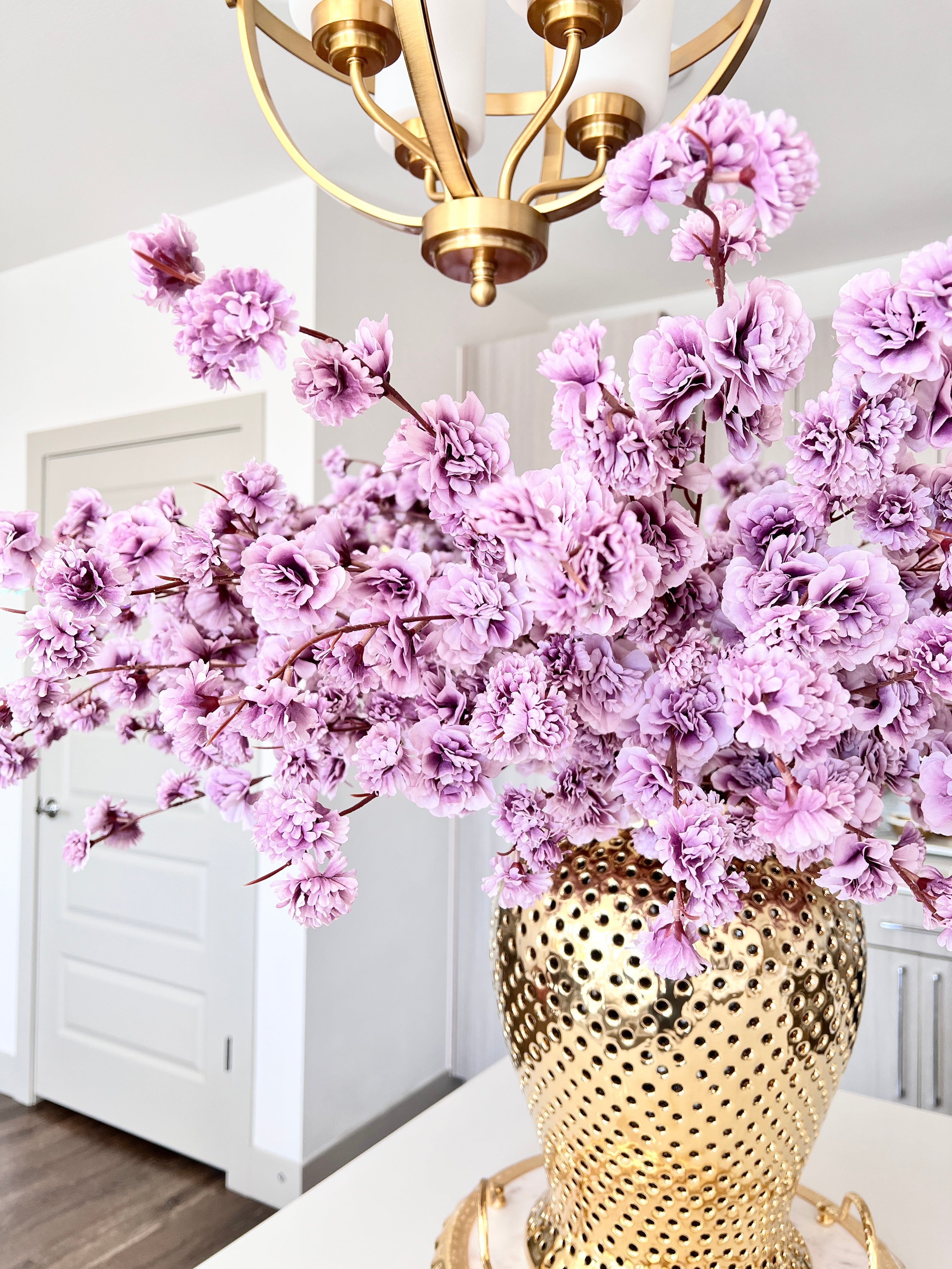 Light Purple Cherry Blossom Stems (Pack of 3 Stems) - HTS HOME DECOR