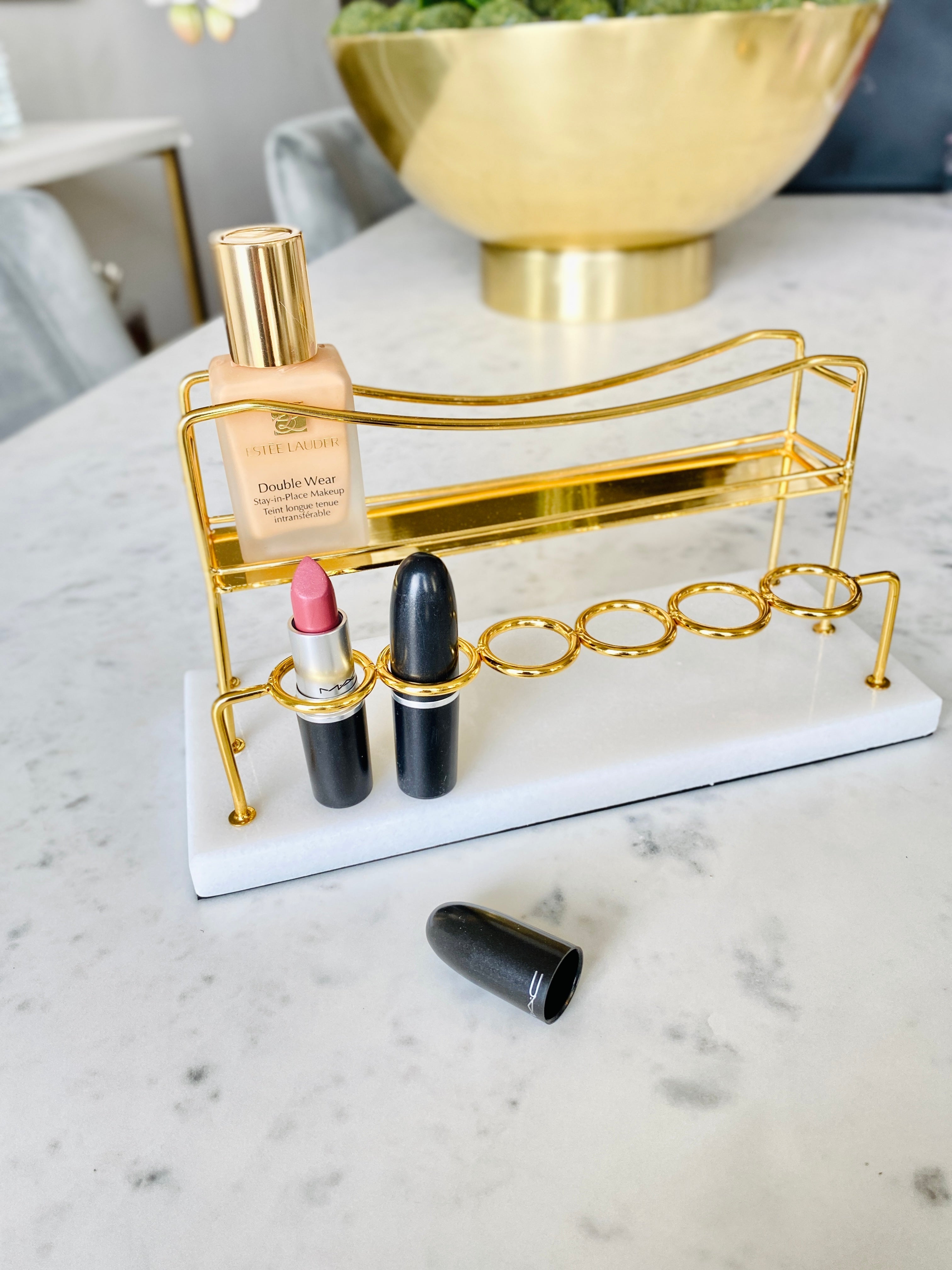Marble Makeup Organizer Lipstick Holder Makeup Storage - HTS HOME DECOR