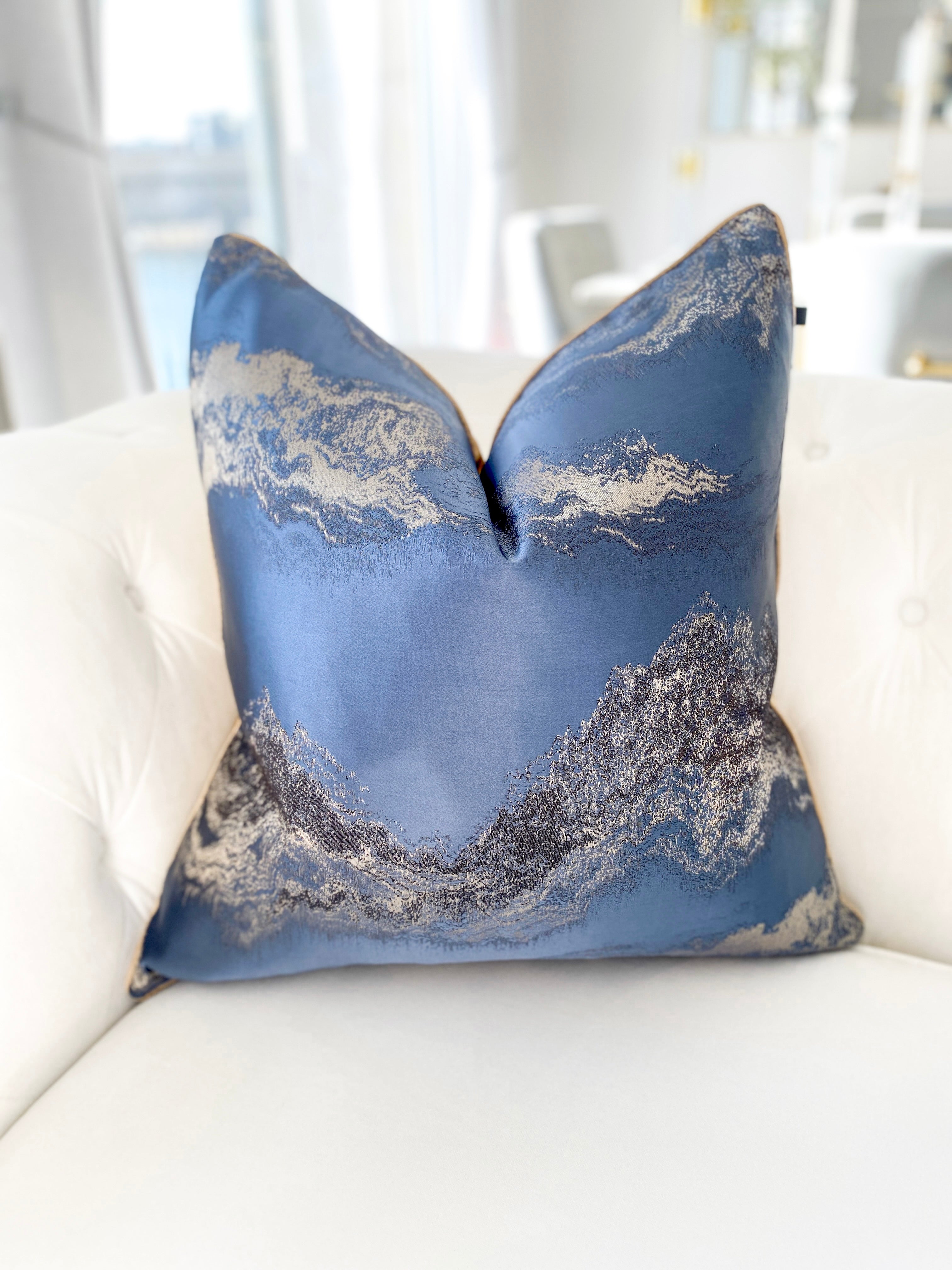 Night Blue Waves Pillow Cover - HTS HOME DECOR