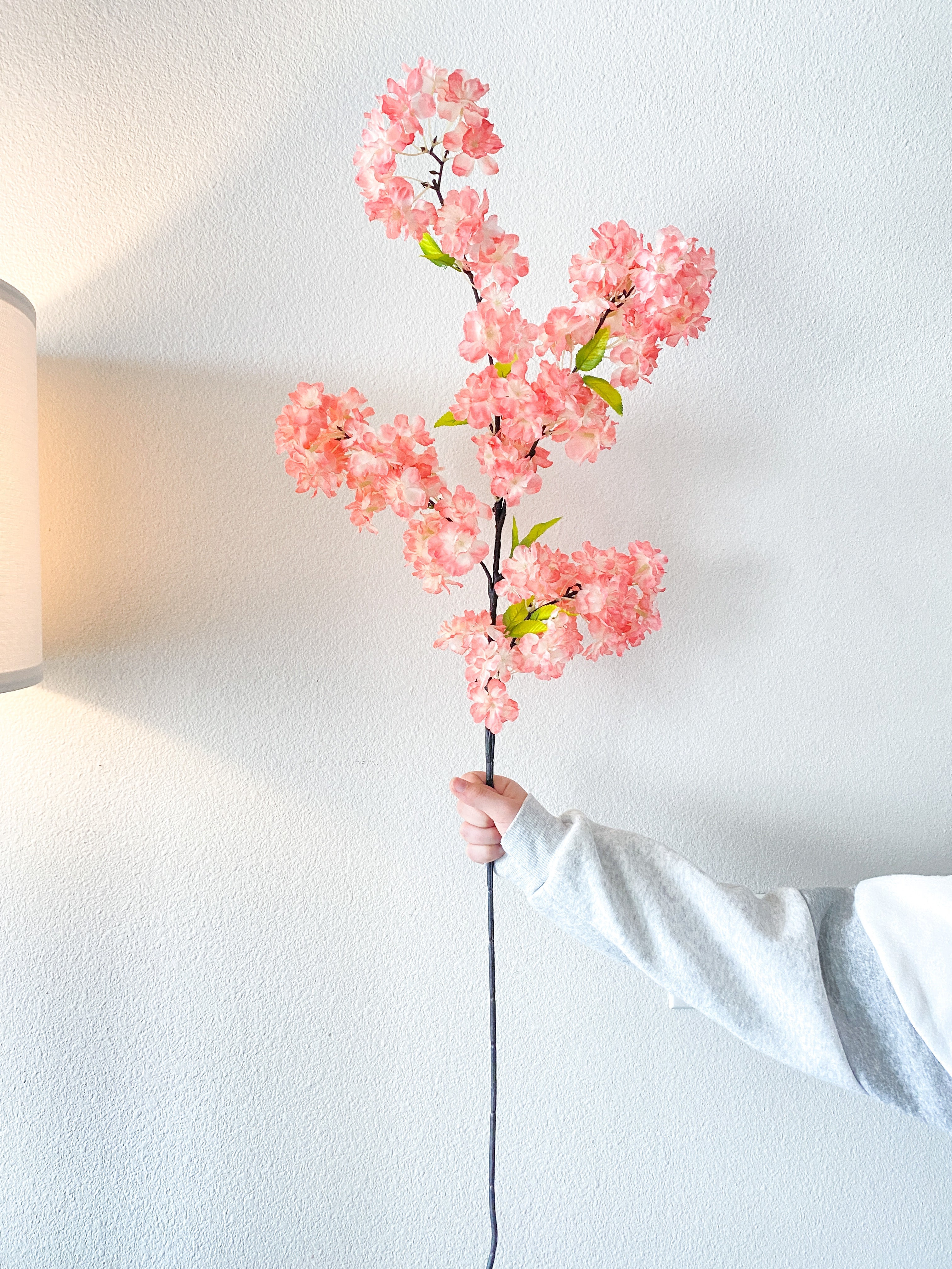 Peach Pink Cherry Blossom ( Pack of 3 Stems) - HTS HOME DECOR