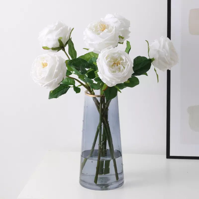 Real Touch Austin Rose ( Pack of 3 stems) - HTS HOME DECOR