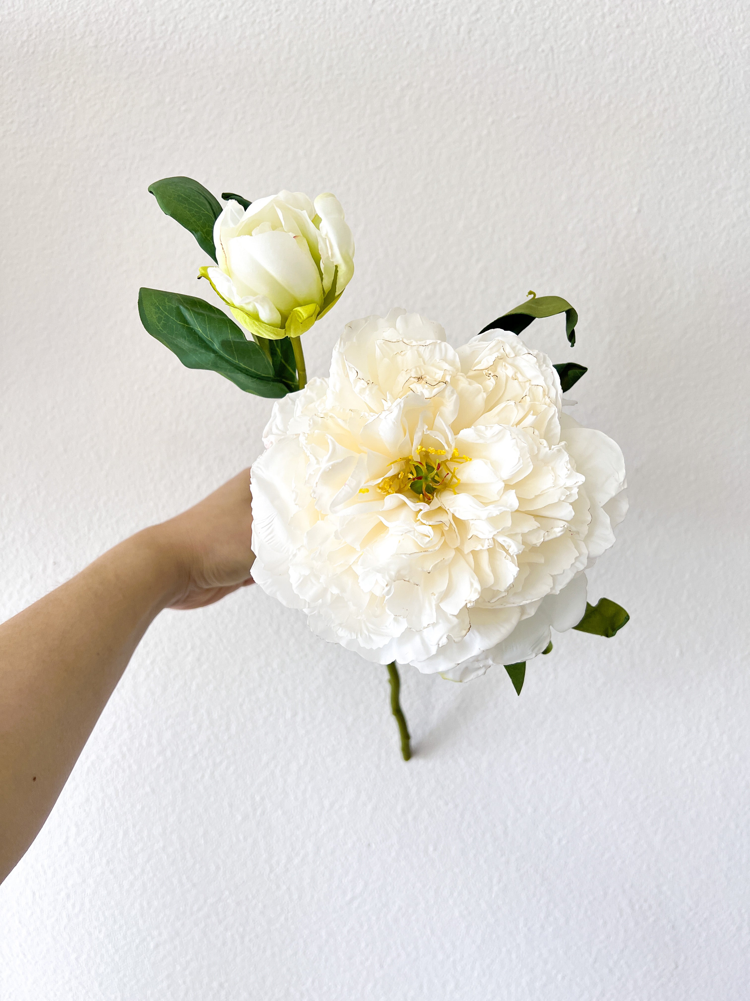 Real Touch Dried Look Peony ( Pack of 3 Stems ) - HTS HOME DECOR