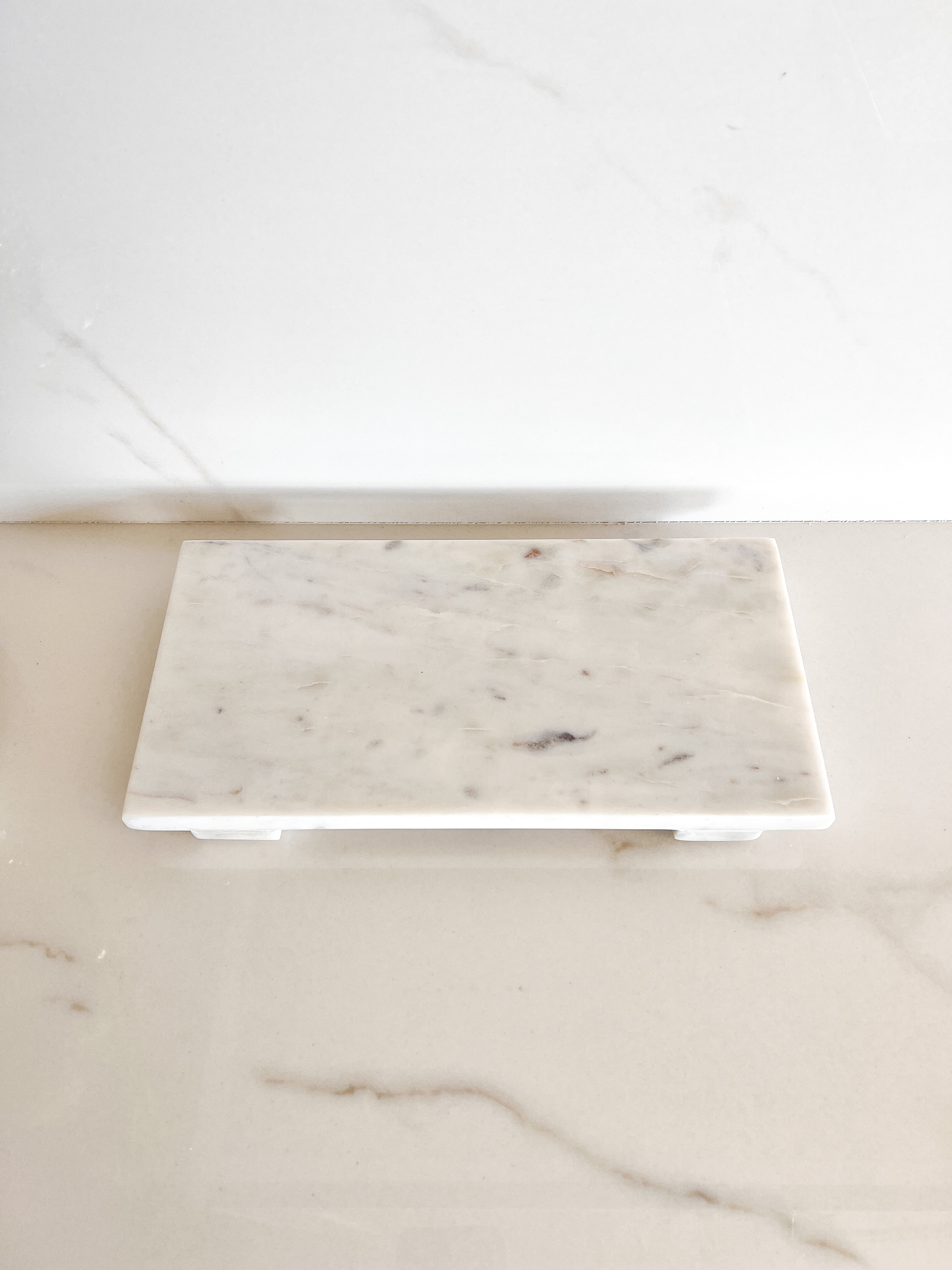 Rectangle Marble Footed Tray/ Trivet - HTS HOME DECOR
