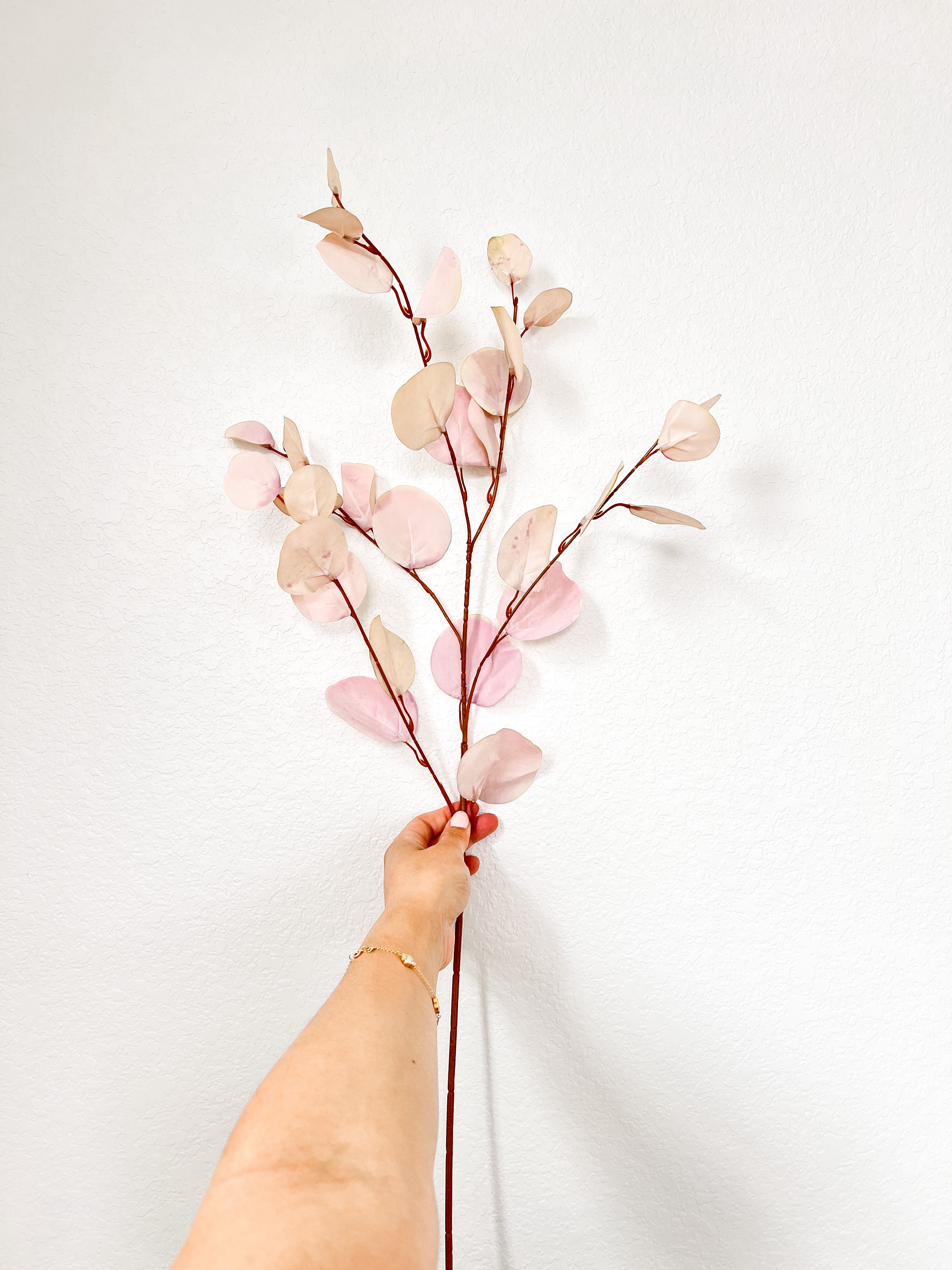 Two Tone Pink Eucalyptus Stems (Pack of 3 stems) - HTS HOME DECOR