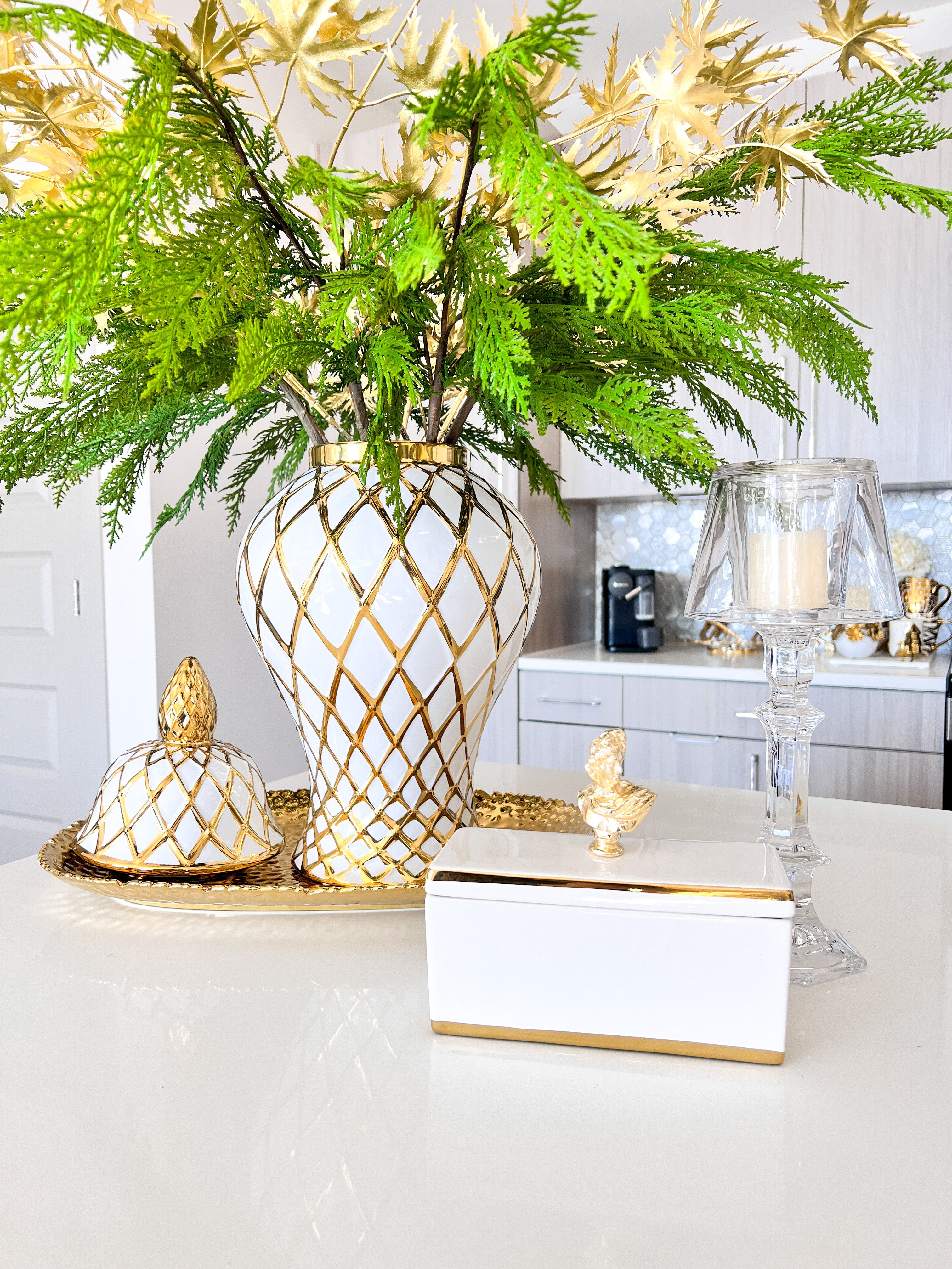 White Ceramic Decorative Box - HTS HOME DECOR