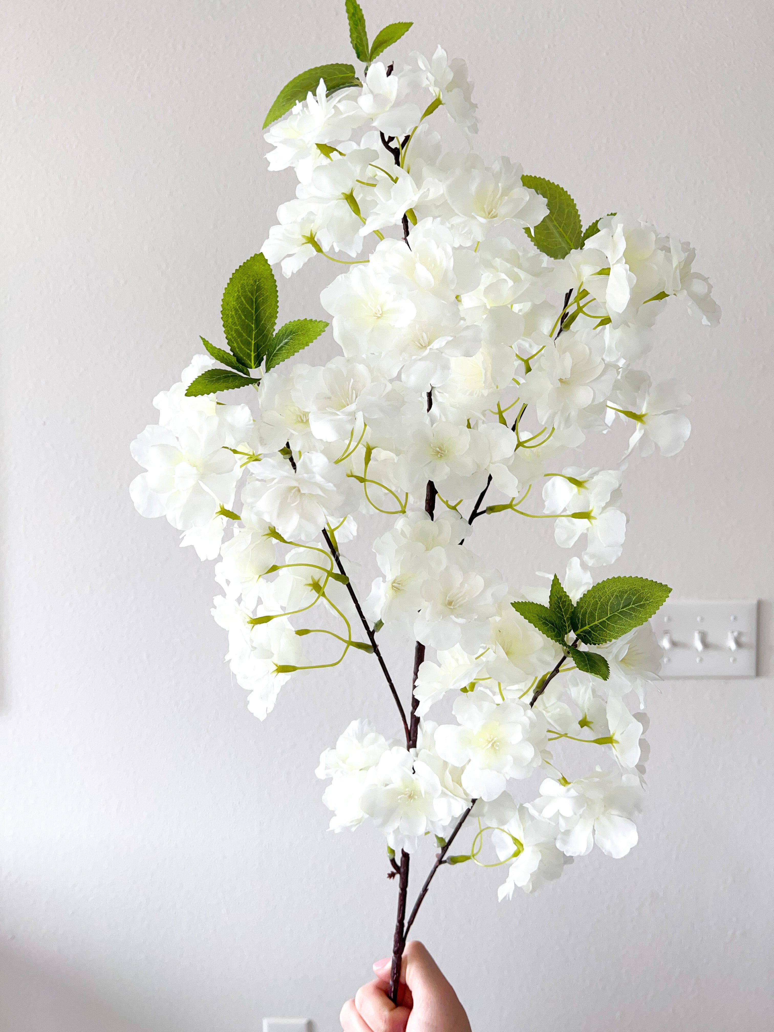 White Cherry Blossom ( Pack of 2 stems) - HTS HOME DECOR