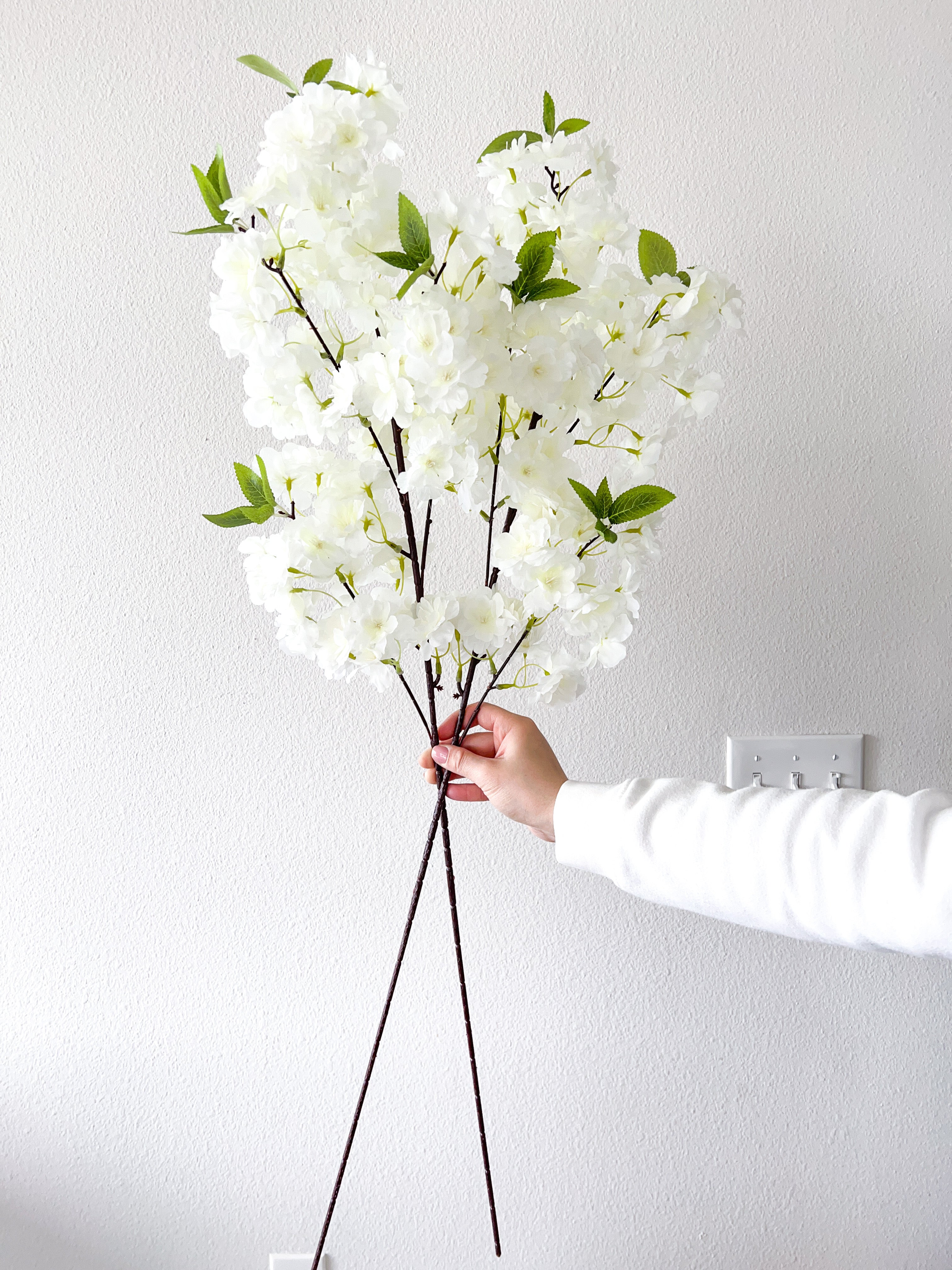 White Cherry Blossom ( Pack of 2 stems) - HTS HOME DECOR